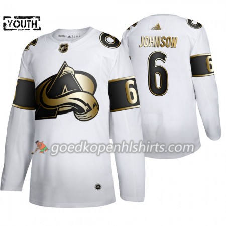 Colorado Avalanche Erik Johnson 6 Adidas 2019-2020 Golden Edition Wit Authentic Shirt - Kinderen